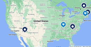 ERAS USA - ERAS centers in USA - Map of USA